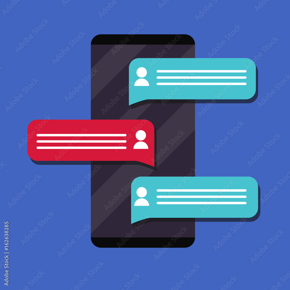 mobile phone screen messaging text boxes empty bubles anonymous chat design on smartphone screen mobile phone screen messaging text boxes empty bubles anonymous chat design on smartphone screen