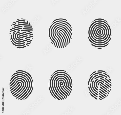 fingerprint logo icon 