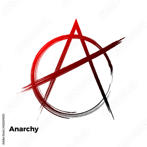 Anarchy grunge symbol vector  a letter  icon 