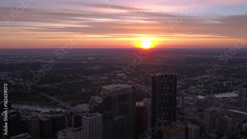 Wallpaper Mural Aerial Canada Calgary June 2017 Sunrise 4K Inspire 2 ProRes Torontodigital.ca
