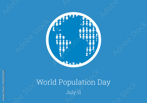 World Population Day vector. Overpopulated planet vector illustration. Important day