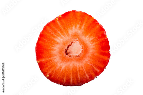Strawberry in a cut on a white background