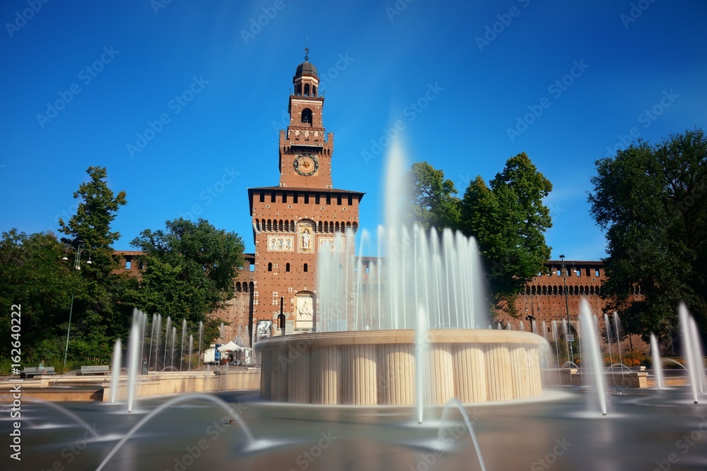 Sforza Castle fountain
