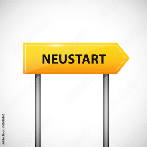 neustart wegweiser gelb