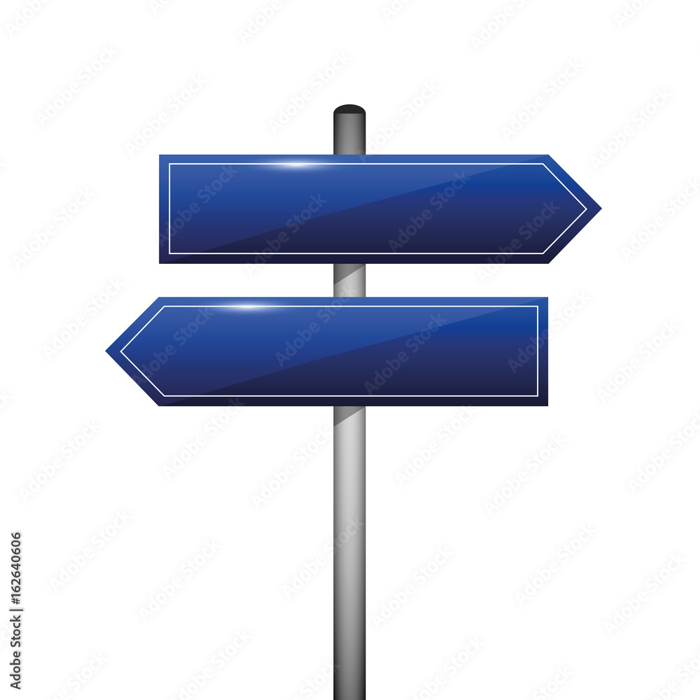 wegweiser straßenschild links und rechts blau wegweiser straßenschild links und rechts blau