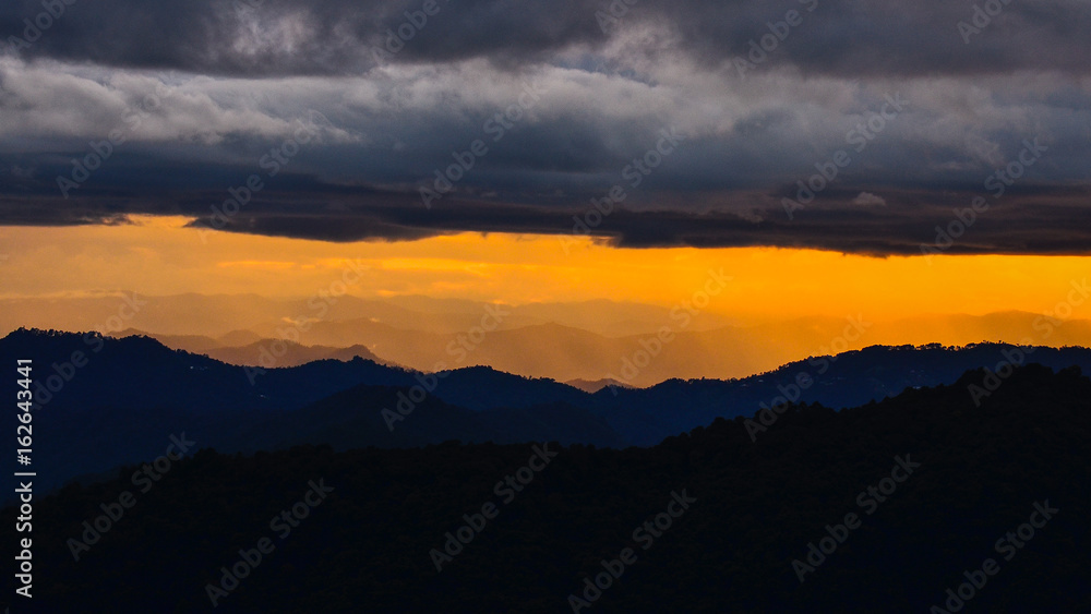 Sunset Viewpoint at doi pui Chiang mai thailand Sunset Viewpoint at doi pui Chiang mai thailand