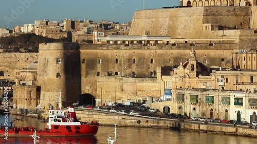 Malta Valletta, early morning, Lascaris Battery / fortification, old Fish Market, Video