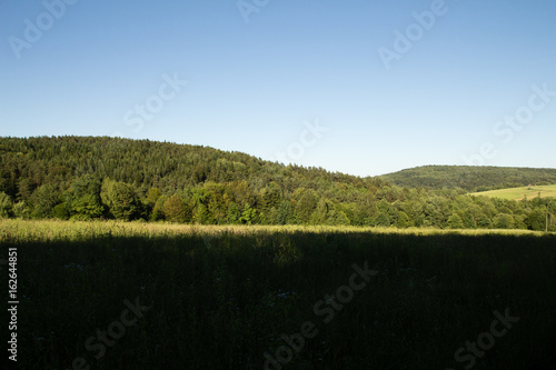 A spring landscape on the hills 