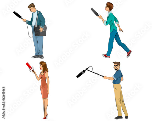 Four reporters set