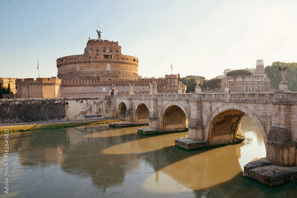 Castel Sant Angelo and River Tiber Rome