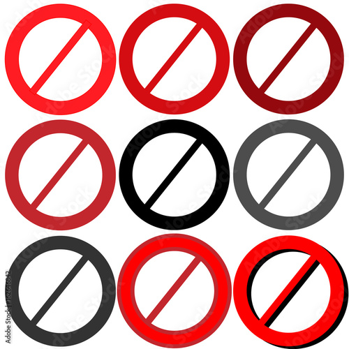 Free Download No symbol isolated on white background. Vector illustration - GFXLoad