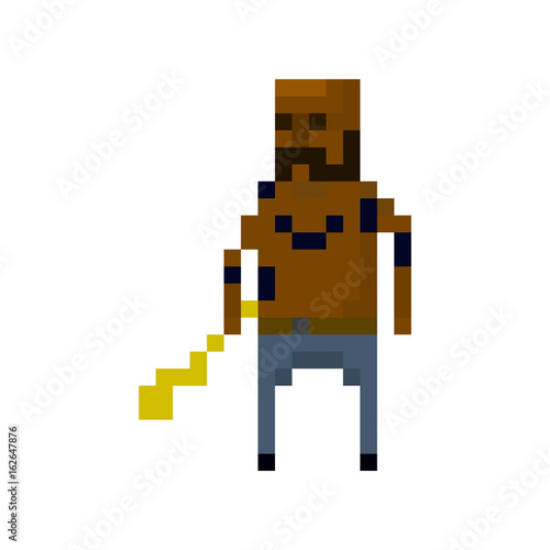 Pixel character criminals for games and applications