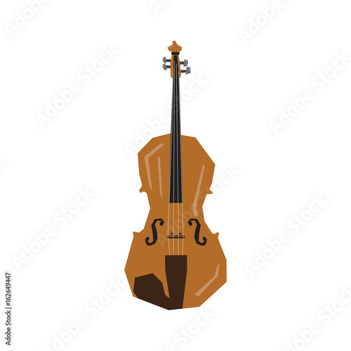 Isolated geometric violin on a white background, Vector illustration