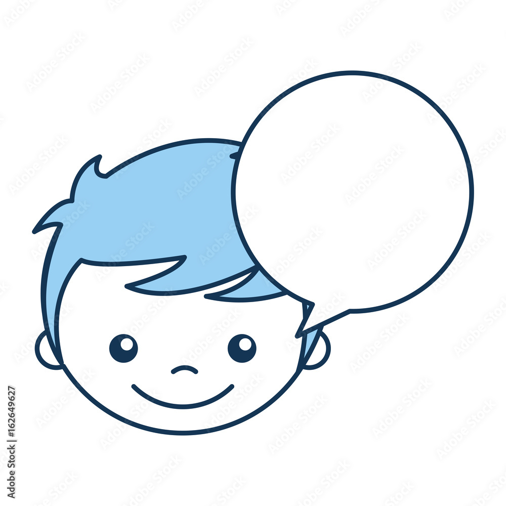cute boy with speech bubble character vector illustration design cute boy with speech bubble character vector illustration design