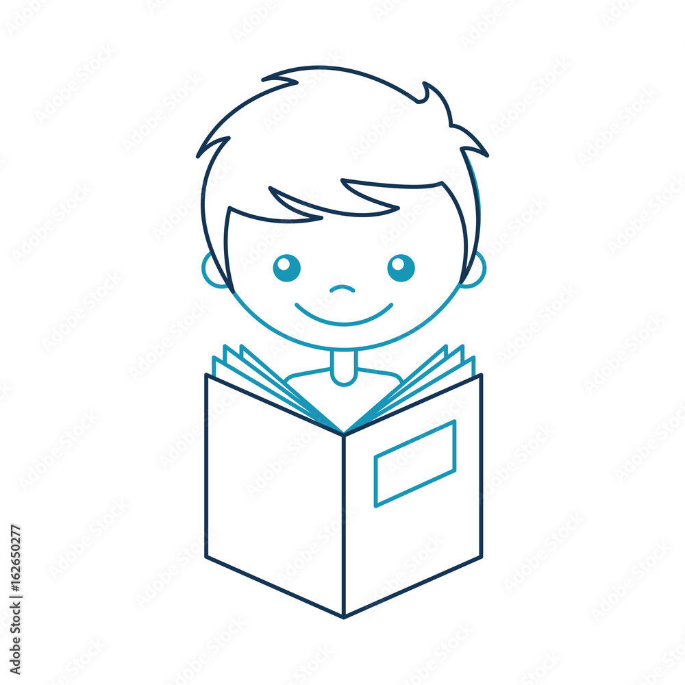 cute boy with book character icon vector illustration design cute boy with book character icon vector illustration design