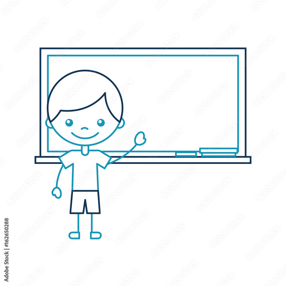 cute boy with chalkboard character icon vector illustration design cute boy with chalkboard character icon vector illustration design