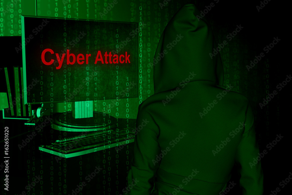 Computer hacker or Cyber attack concept background ,3d illustration Computer hacker or Cyber attack concept background ,3d illustration