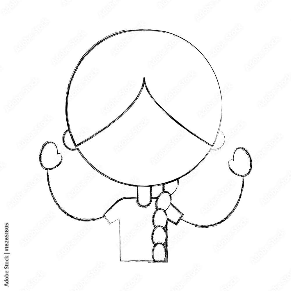 cute girl character icon vector illustration design cute girl character icon vector illustration design