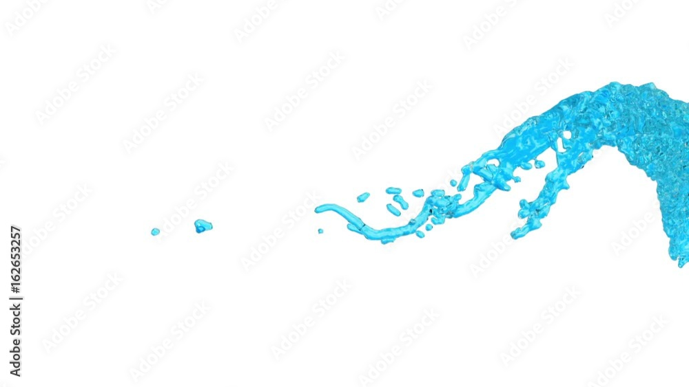 sweet blue liquid flow fly in air. Shot of sugar liquid stream in slow motion with alpha channel as luma matte. Ver 14 water sweet blue liquid flow fly in air. Shot of sugar liquid stream in slow motion with alpha channel as luma matte. Ver 14 water