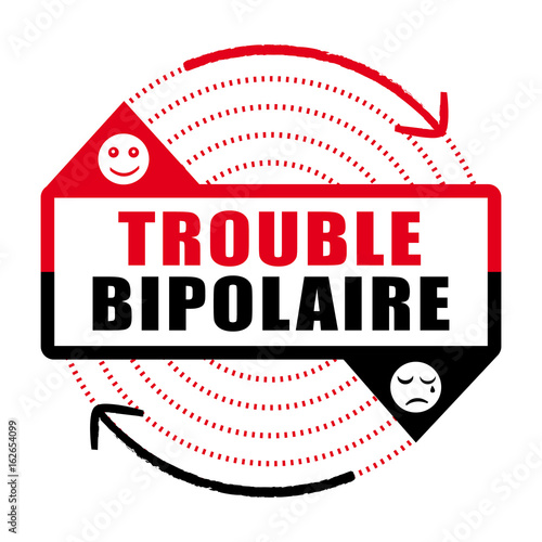 Trouble bipolaire. maladie psychiatrique. illustration phase manie et dépression. 