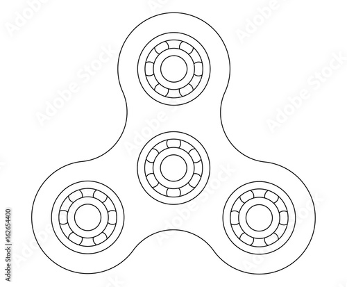 Drawing fidget spinner - 2D illustration vector modern