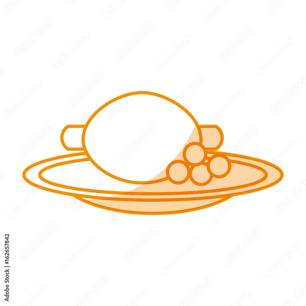 dish with delicious chicken meat icon vector illustration design dish with delicious chicken meat icon vector illustration design