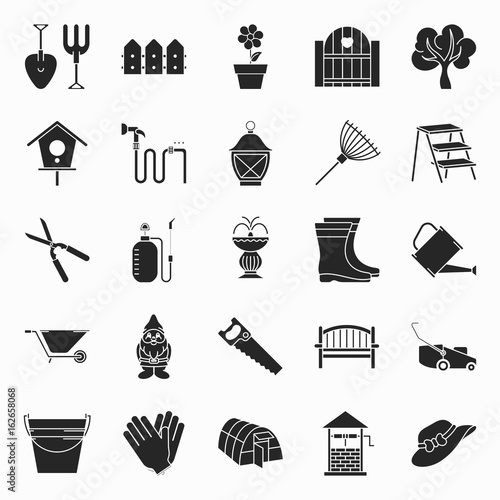 Collection of gardening icons