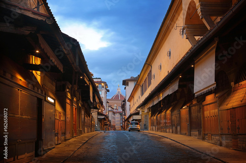 ponte vecchio in Florence from inside