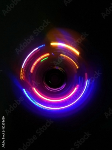 Pink purple circle wave  in dark background