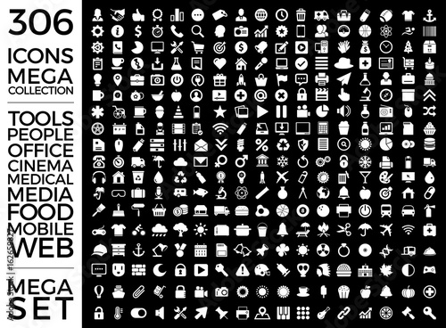 Set Of Icons, Quality Universal Pack, Big Icon Collection Vector Design Eps 10