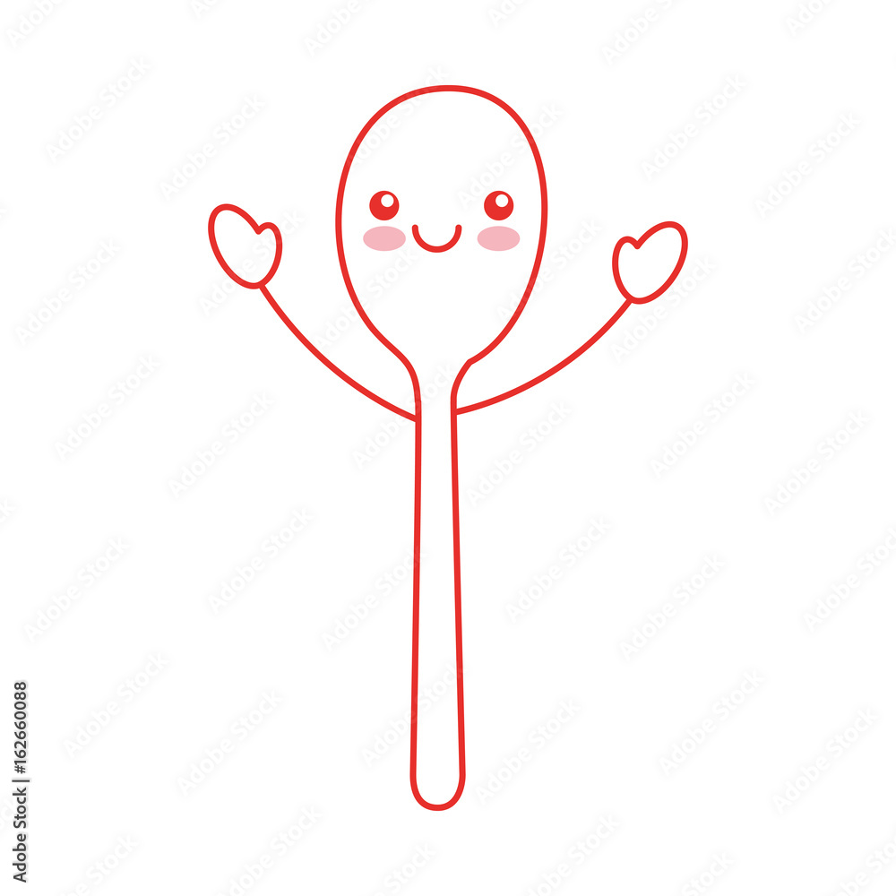 spoon cutlery kawaii character vector illustration design spoon cutlery kawaii character vector illustration design