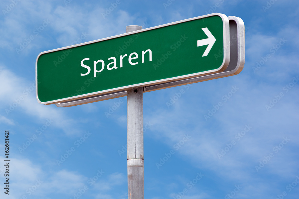 Fototapeta premium Schild 126 - Sparen