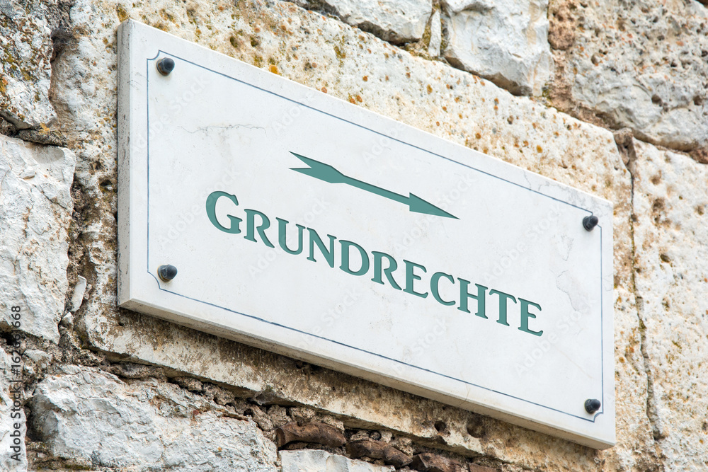 Fototapeta premium Schild 117 - Grundrechte
