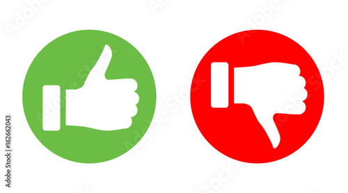 Thumbs up and thumbs down
