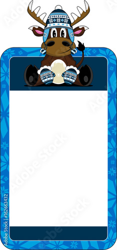 Cartoon Wooly Hat Reindeer