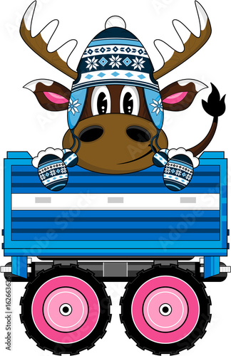 Cartoon Wooly Hat Reindeer