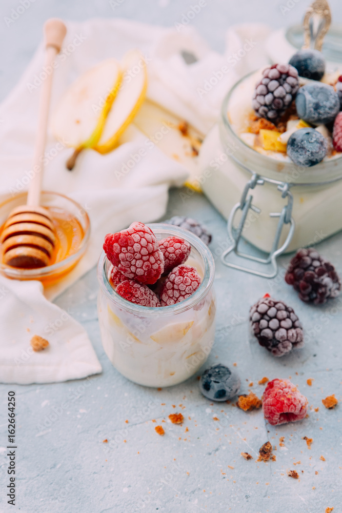 greek yogurt and fresh berries greek yogurt and fresh berries