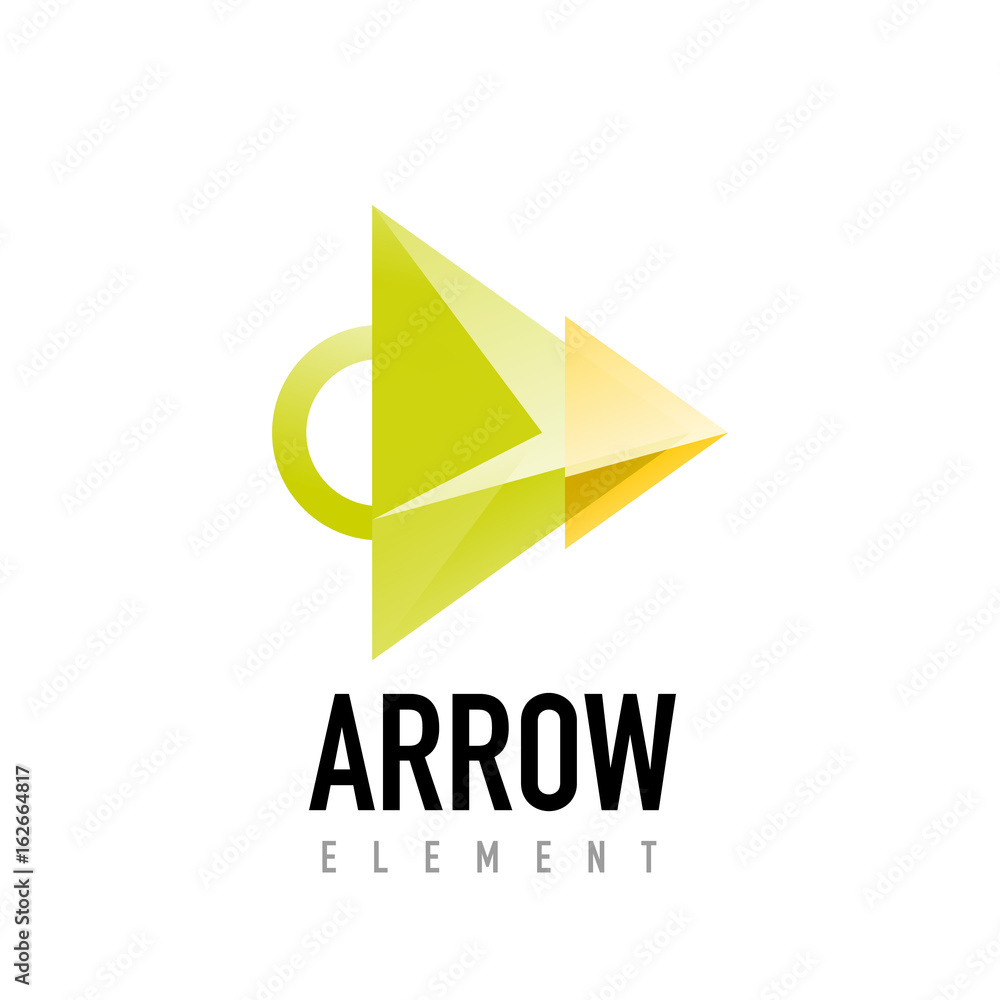 Obraz premium Vector arrow geometric design logo