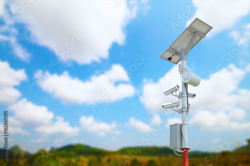 Security Surveillance CCTV Camera with sky