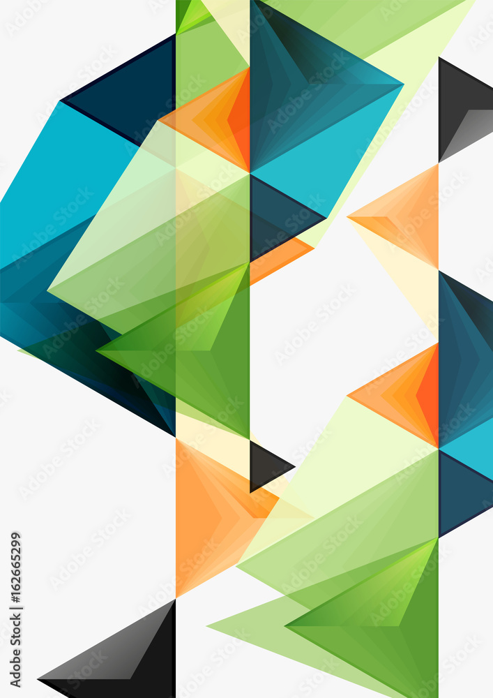 Triangular low poly vector a4 size geometric abstract template Triangular low poly vector a4 size geometric abstract template