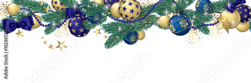 Christmas garland banner