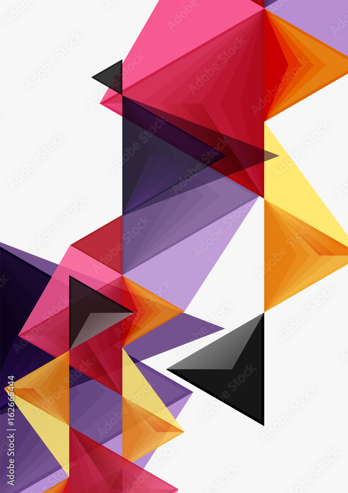 Triangular low poly vector a4 size geometric abstract template Triangular low poly vector a4 size geometric abstract template