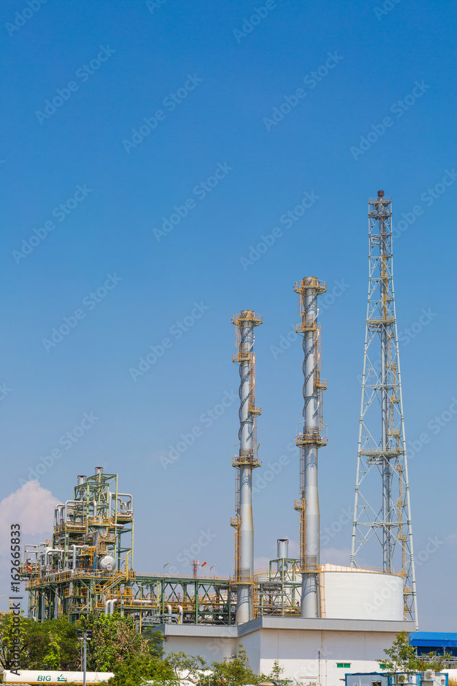 Big structure of oil refinery plant in day time Big structure of oil refinery plant in day time