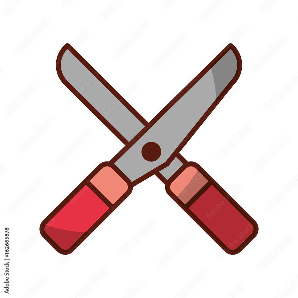 Garden scissors isolated icon vector illustration design Garden scissors isolated icon vector illustration design