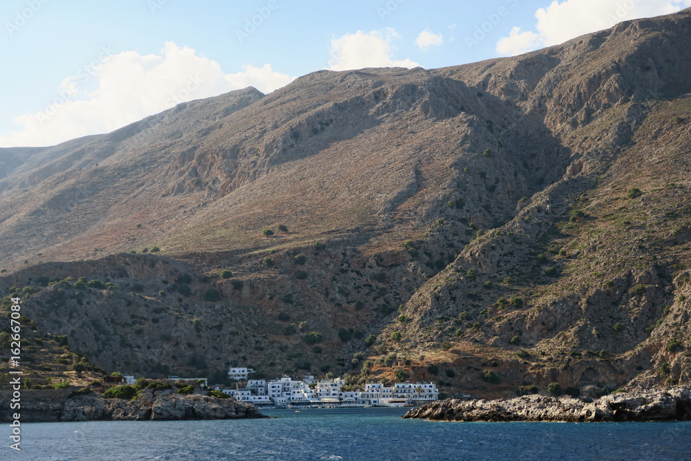 Village Loutro on southcoat of Crete, Greece.