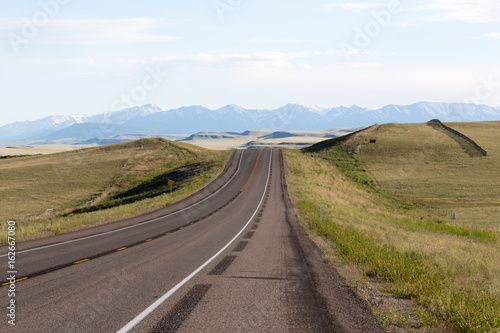 Montana highway and mountains