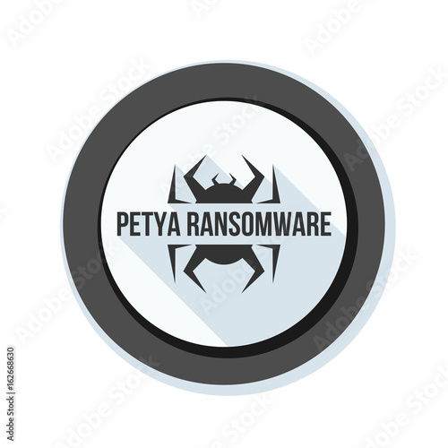 Petya Ransmoware hazard sign illustration