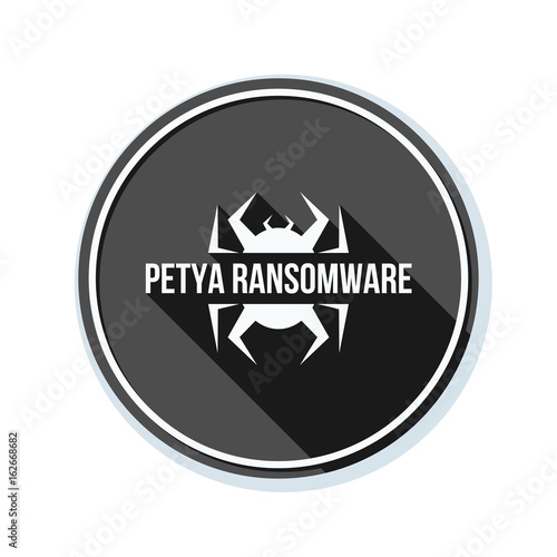 Petya Ransmoware hazard sign illustration