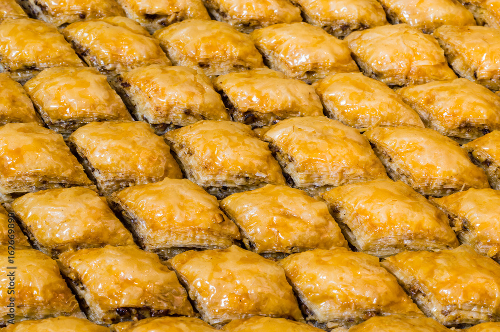 Closeup of delicious traditional Turkish dessert Closeup of delicious traditional Turkish dessert