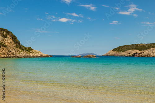 Voidokilia beach near Pylos town in Peloponnese. One of the most beautiful places in Greece. © umike_foto